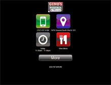 Tablet Screenshot of ginospizzeriavb.com